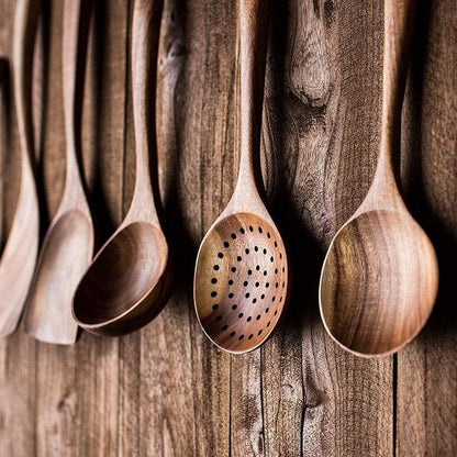 EarthTeak™ Essentials: Premium 7-Pcs | 4-Pcs Teak Wood Cooking Utensil Set