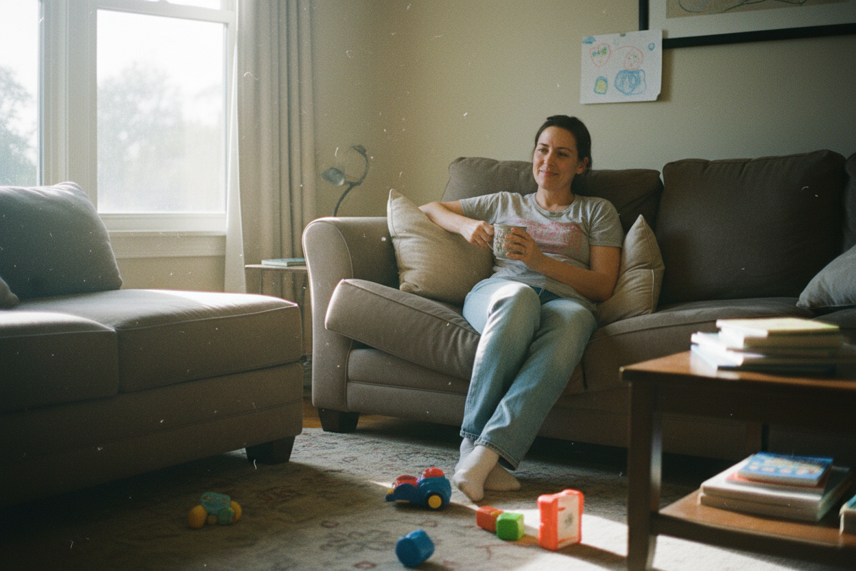 not a portrait more like a phone picture but the parent is now that rested... a bit tired looking but content.