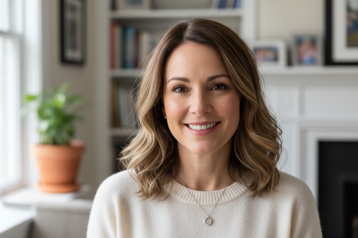 now just looking at the camera.